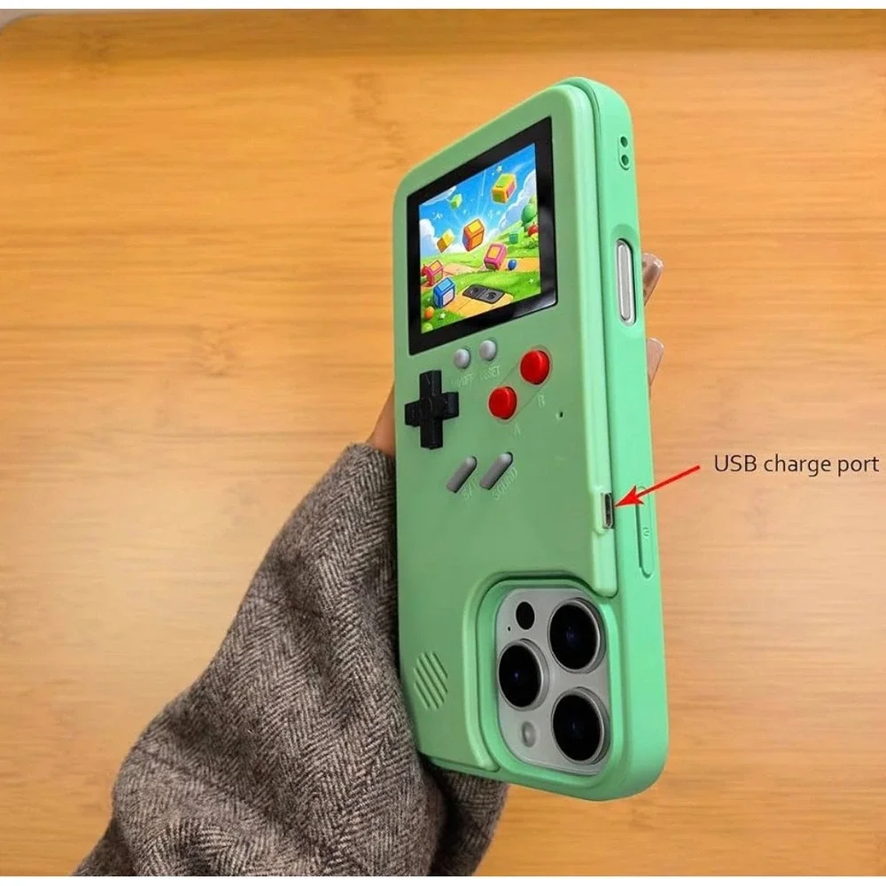 Game Phone Case for iPhone 13 Pro Retro 36 Classic Games Green NEW